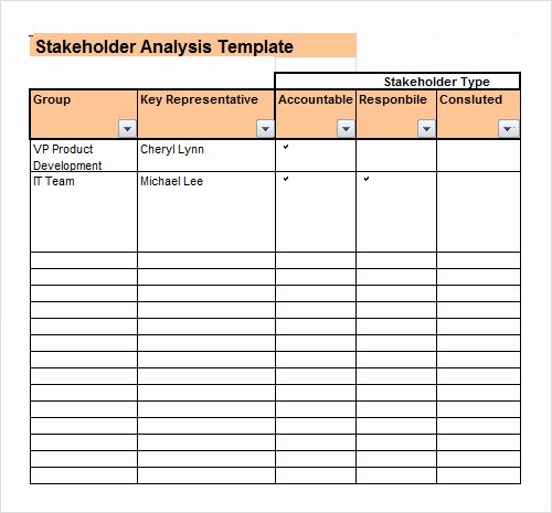 Stakeholder Analysis Template Excel Luxury 20 Analysis Templates