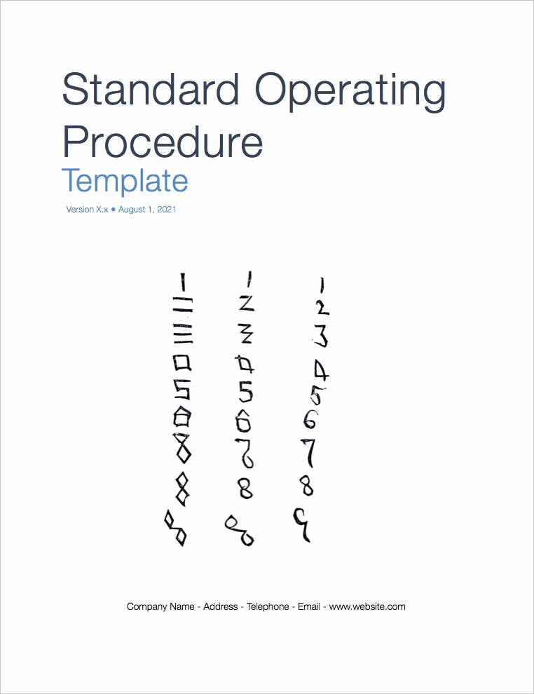Standard Operating Procedures Template Free Fresh Standard Operating Procedure Templates Apple Iwork Pages