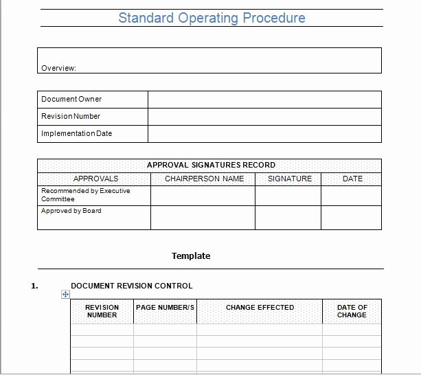 Standard Operating Procedures Template Free Luxury 37 Best Standard Operating Procedure sop Templates