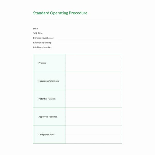 Standard Operating Procedures Template Free New 13 Standard Operating Procedure Templates Pdf Doc