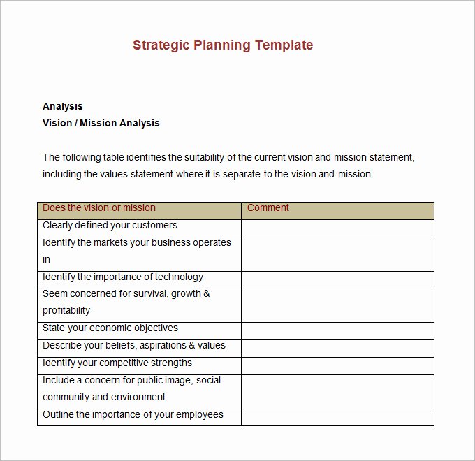 Strategic Sales Plan Template New Strategic Account Plan Template 8 Free Word Pdf