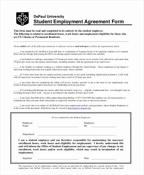 Student Academic Contract Template Fresh 11 Student Agreement Contract Samples