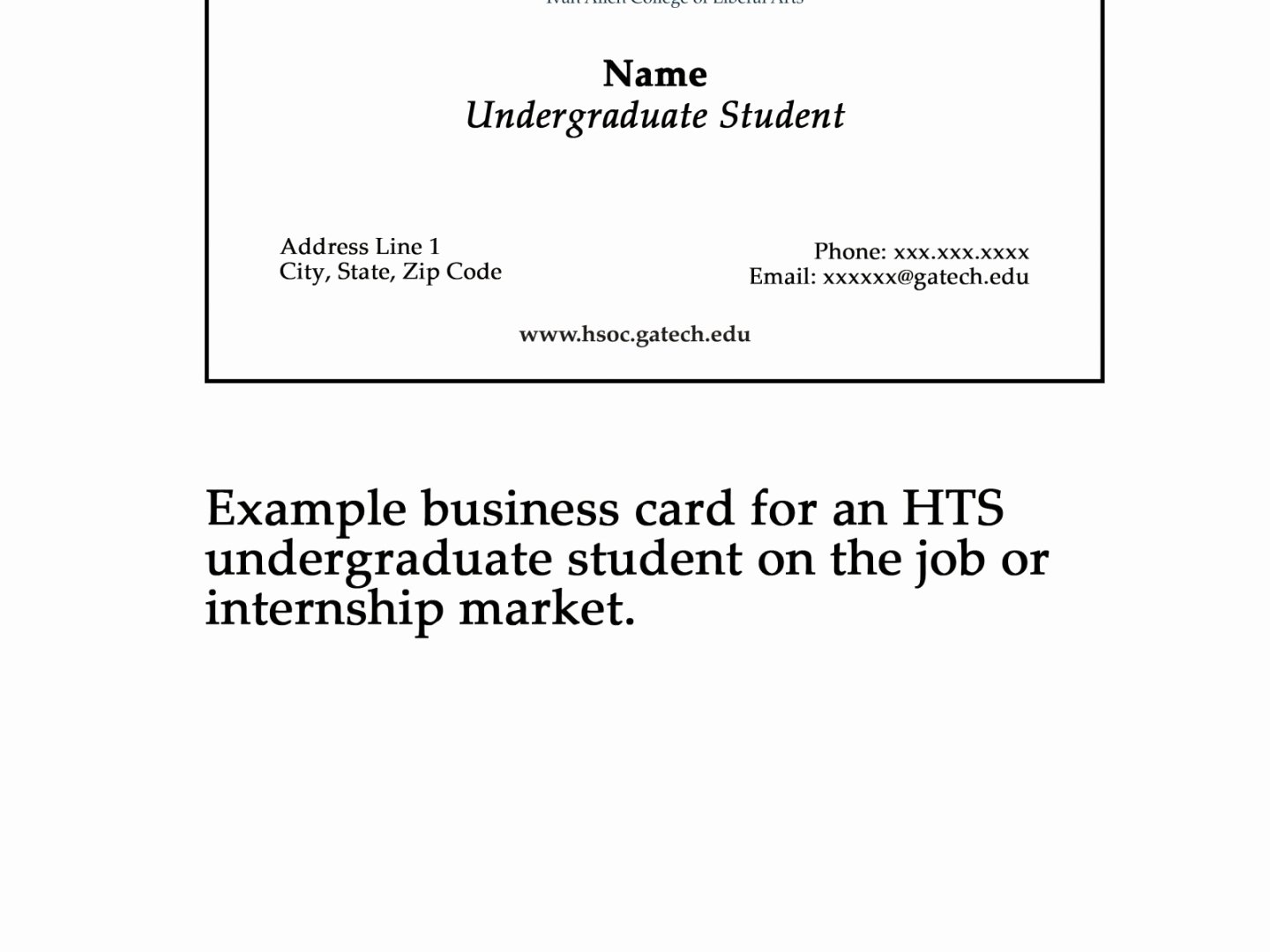 Student Business Card Template Awesome Student Business Cards Templates Reference Graduate