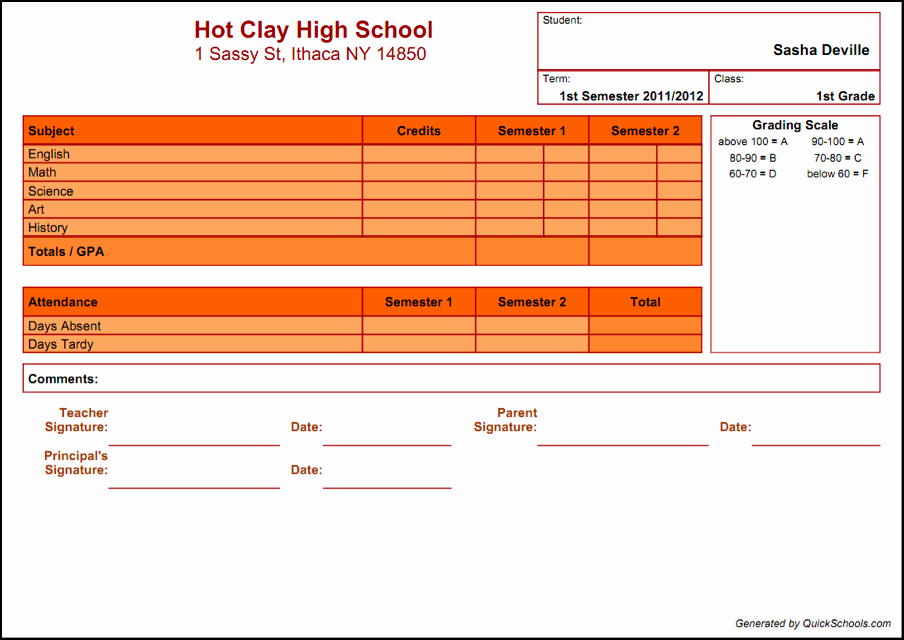 Student Report Card Template Beautiful Select A Template for Your School’s Report Card soon
