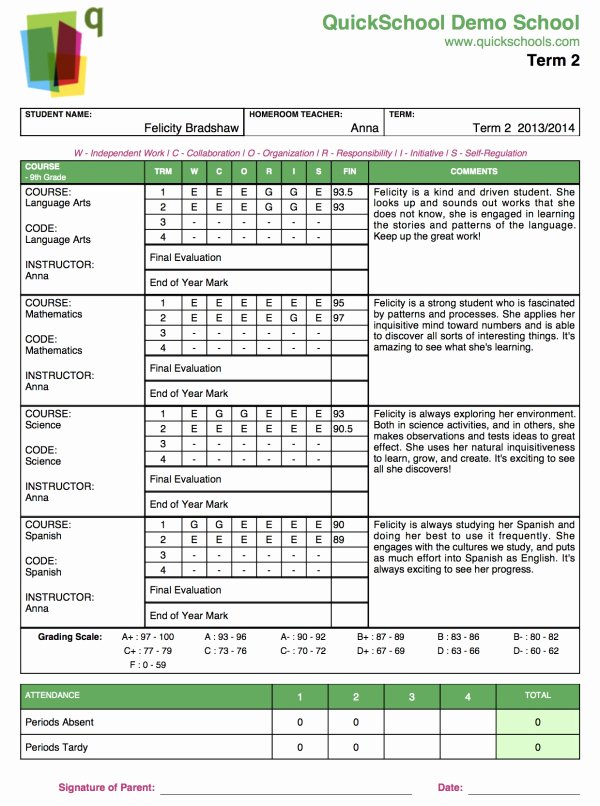 Student Report Card Template Fresh the Dragon Academy Report Card Template