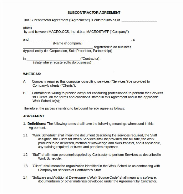 Subcontractor Non Compete Agreement Template Best Of 8 Non Pete Agreement Templates Doc Pdf