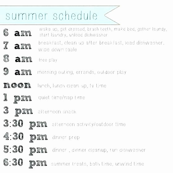 Summer Camp Daily Schedule Template Luxury Housekeeping Checklist Template Bathroom Cleaning Schedule
