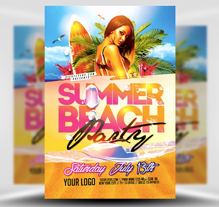 Summer Party Flyer Template Best Of Beach Party Flyer Template 2 Flyerheroes