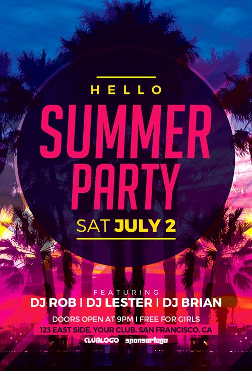 Summer Party Flyer Template Fresh Download the Hello Summer Party Flyer Template