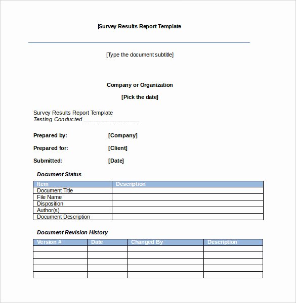 Survey Results Report Template Beautiful Survey Templates – 27 Free Word Pdf Documents Download