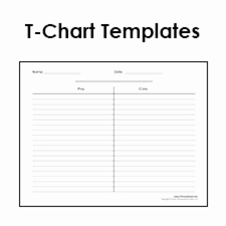 T Chart Template Pdf Lovely T Chart Template for Kindergarten