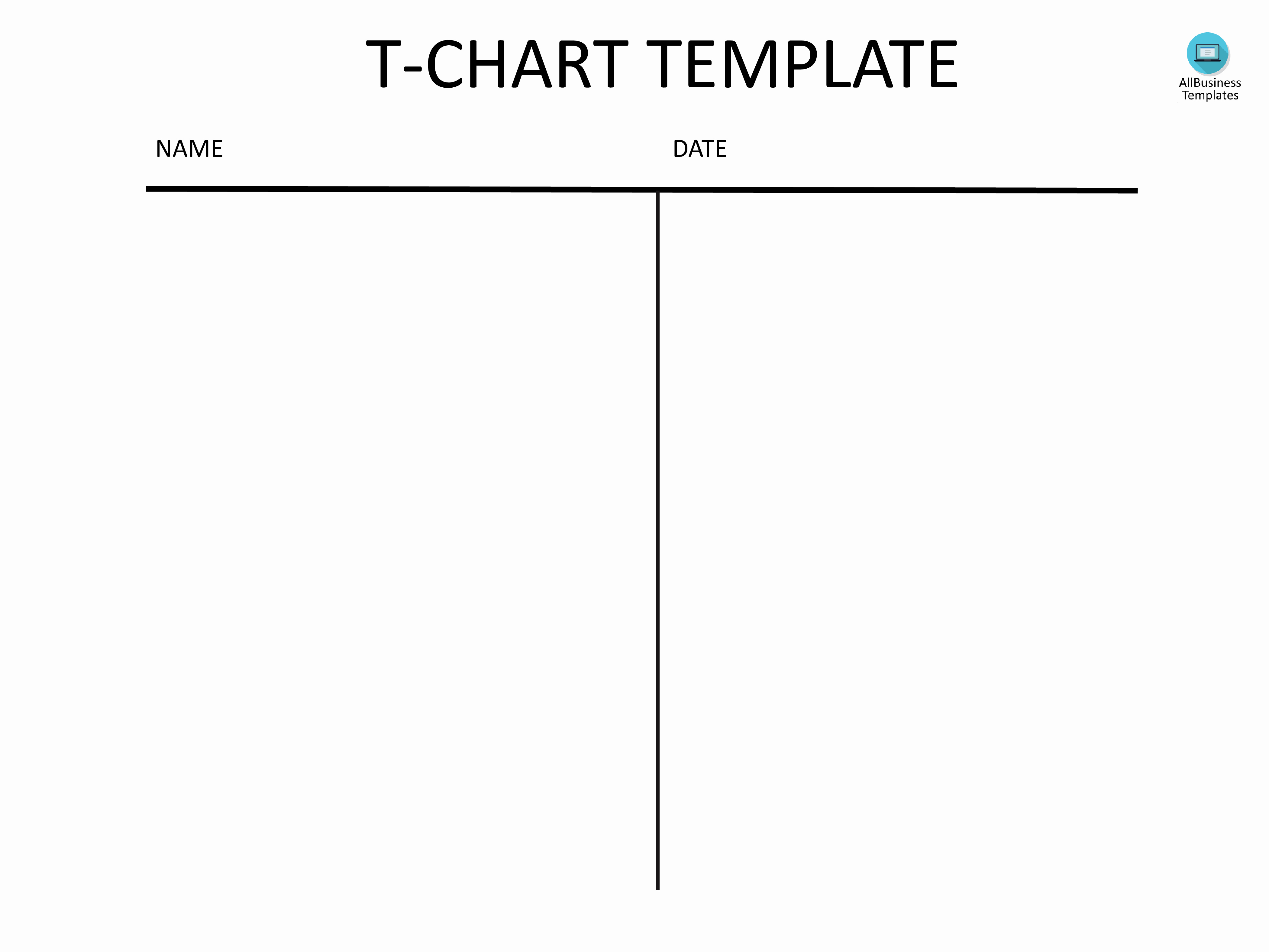 T Chart Template Word Lovely T Chart Template