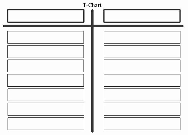 T Chart Template Word New Free T Chart Template In Word and Excel