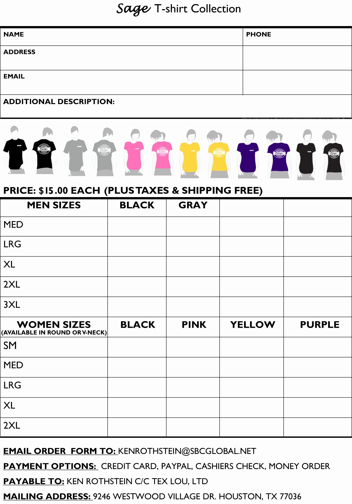 T Shirt order Template Best Of Store