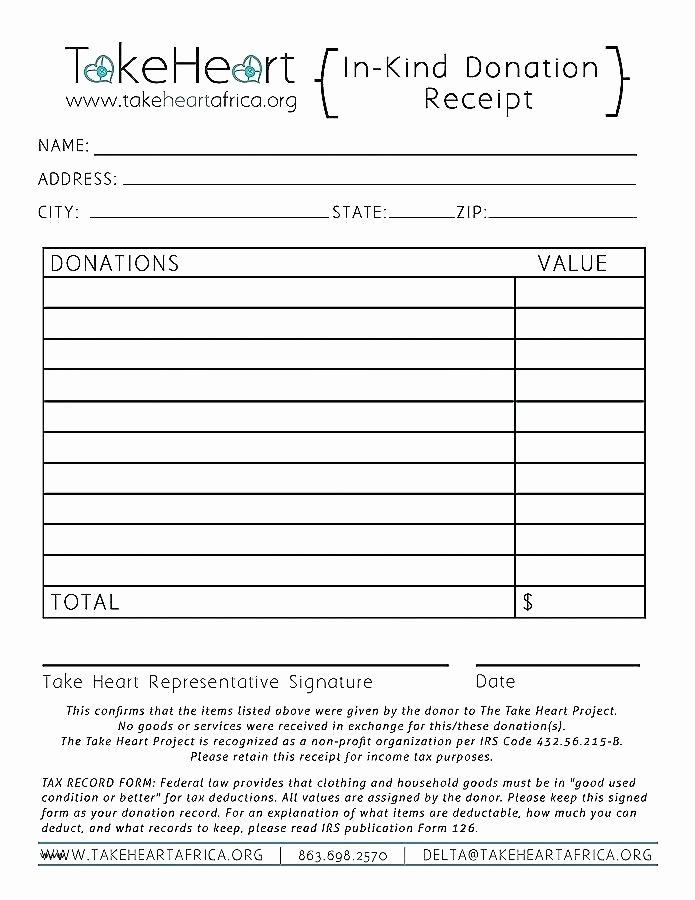 Tax Deductible Donation Receipt Template Beautiful Salvation Army Donation Receipt form Donation Tax Receipt