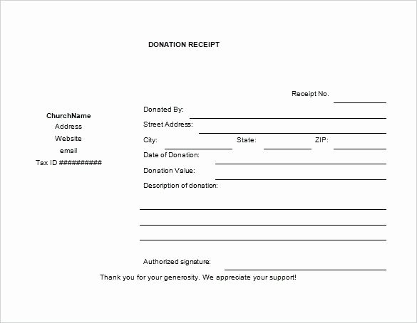 Tax Deductible Receipt Template Beautiful Charitable Donation Receipt Example Tax Deductible form