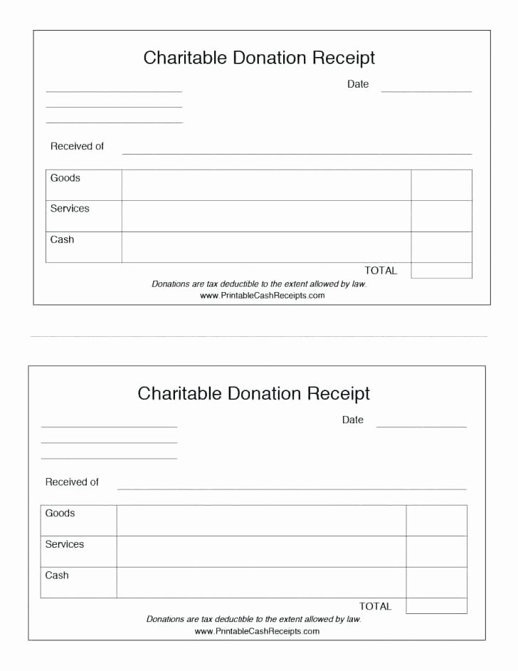Tax Deductible Receipt Template Best Of Charitable Donation Receipt form Template Charity Tax New