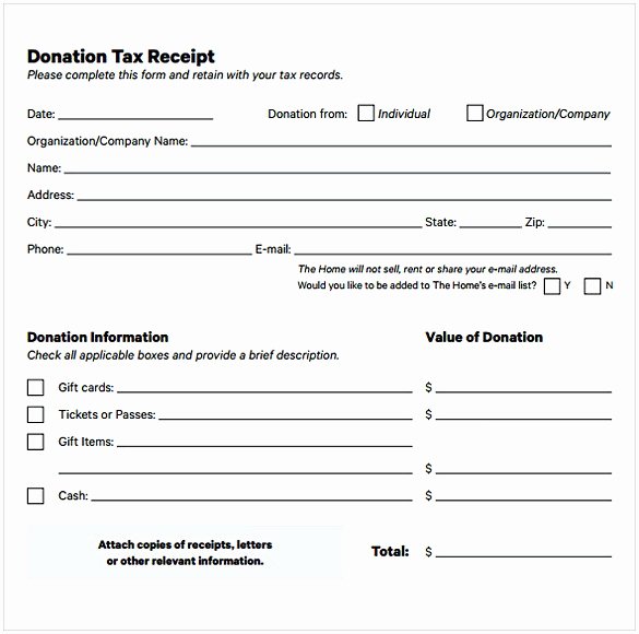 Tax Deductible Receipt Template Best Of Non Profit Donation Receipt Template