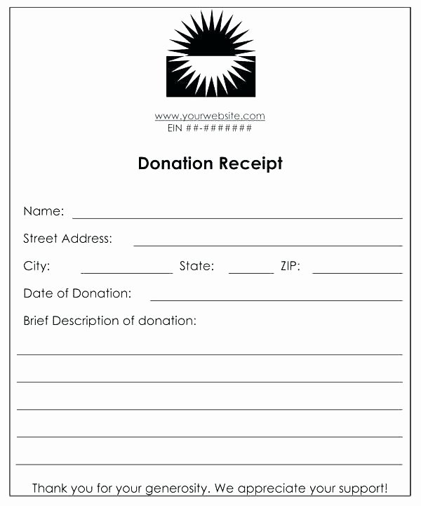 Tax Deductible Receipt Template Fresh Donation Receipt Template Doc Tax Church – Studiorc