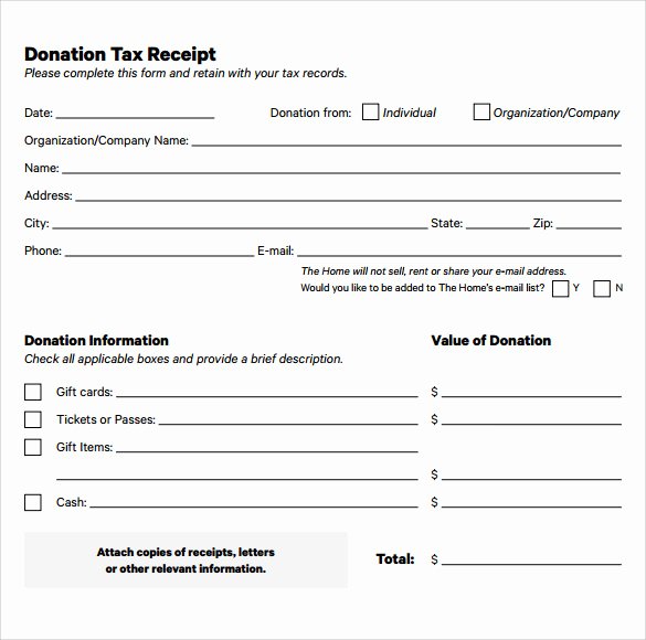 Tax Deductible Receipt Template New 23 Donation Receipt Templates – Pdf Word Excel Pages