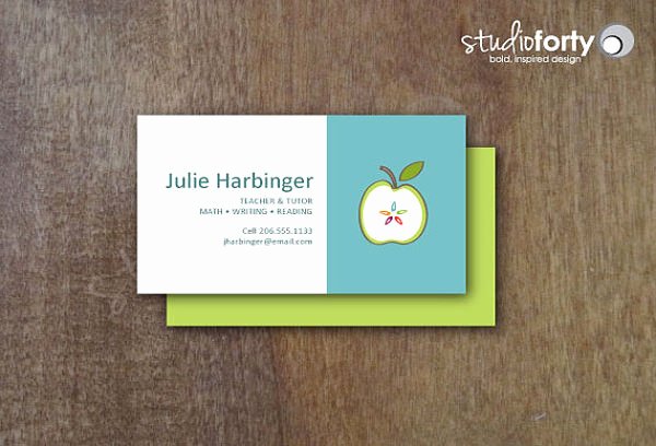 Teacher Business Card Template Inspirational Business Cards for Teachers 51 Free Psd format Download