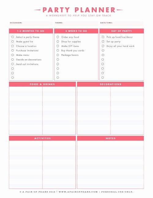 Template for event Planning New 25 Best Ideas About Party Planning Checklist On Pinterest