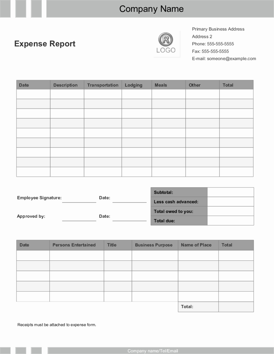 Template for Expense Report Elegant 2018 Expense Report form Fillable Printable Pdf &amp; forms
