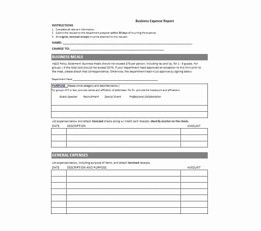 Template for Expense Report New 46 Travel Expense Report forms &amp; Templates Template Archive