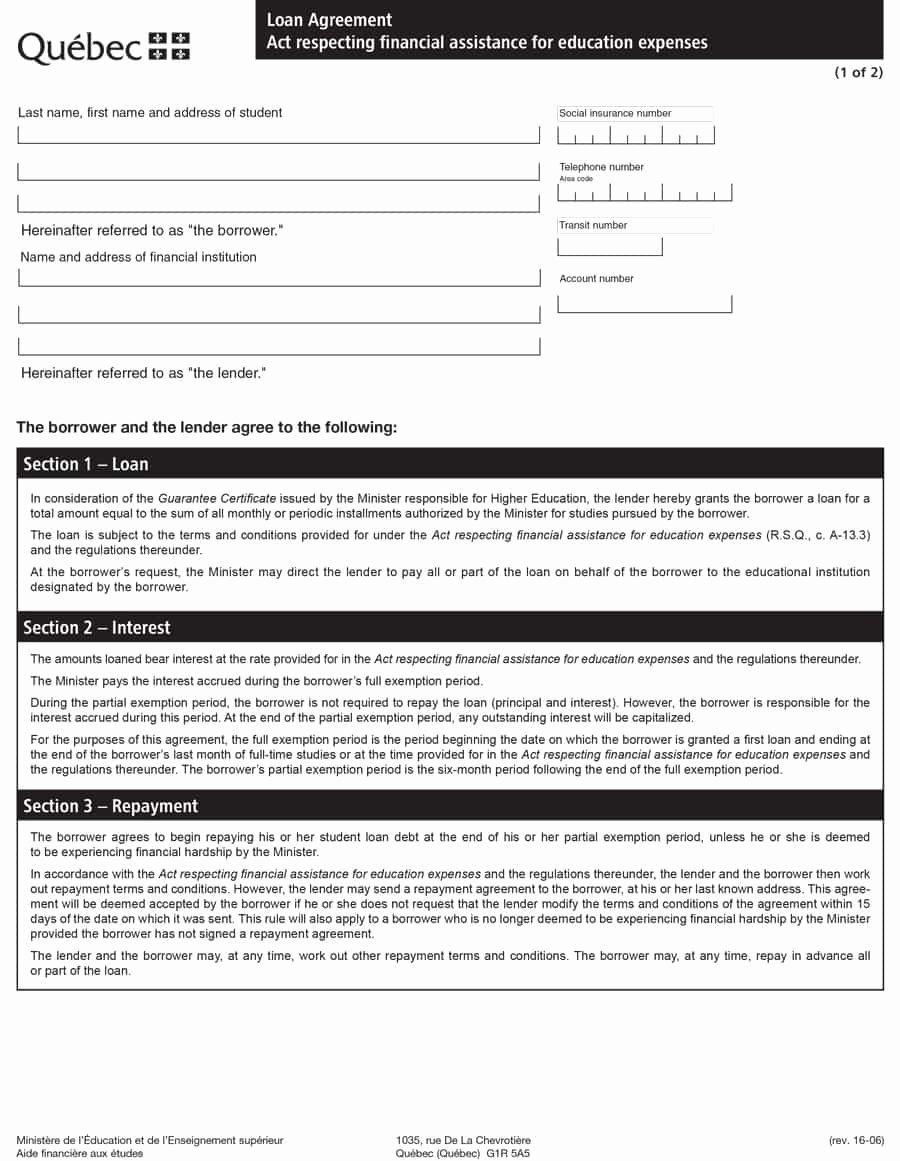 Template for Loan Contract Unique 40 Free Loan Agreement Templates [word &amp; Pdf] Template Lab