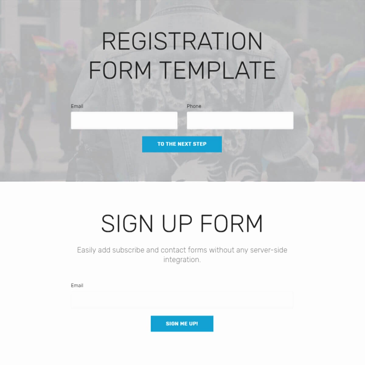 Template for Registration form Lovely Free Bootstrap Template 2018