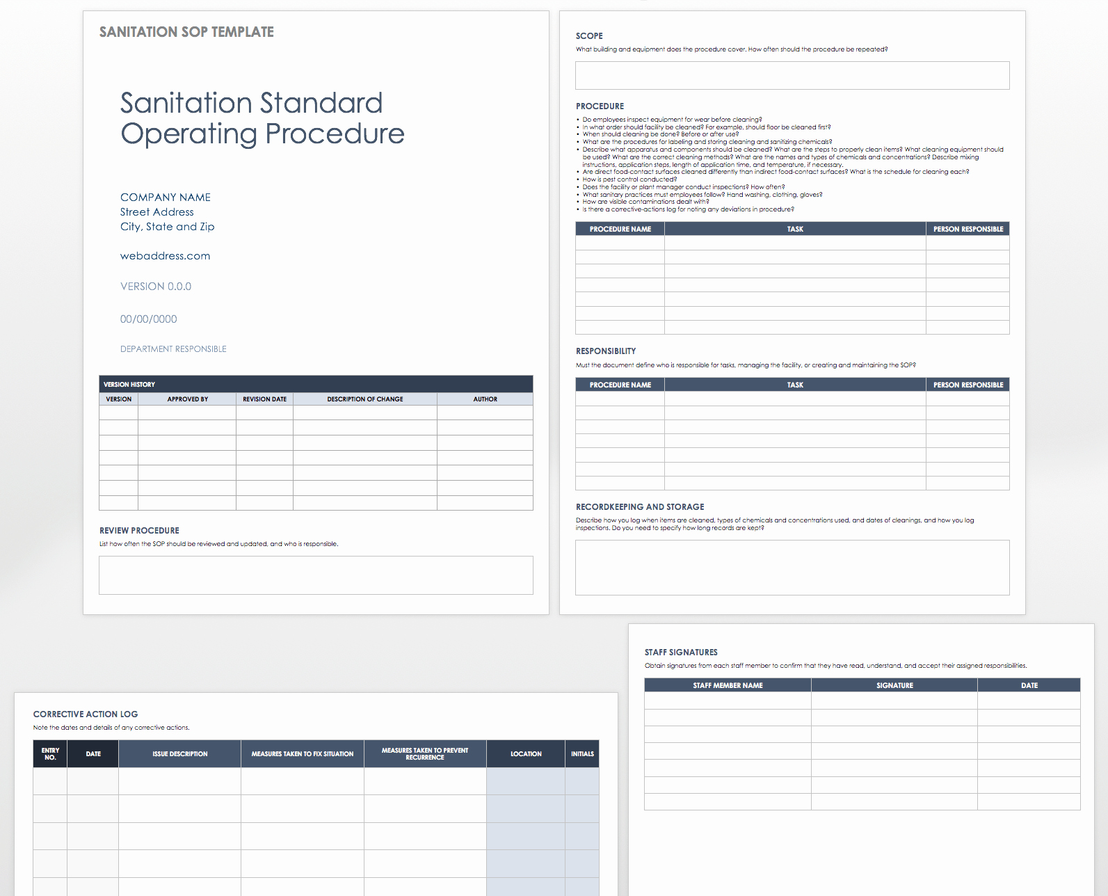 Template for Standard Operating Procedures Lovely Standard Operating Procedures Templates
