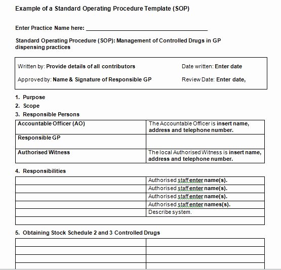 Template for Standard Operating Procedures Luxury 37 Best Standard Operating Procedure sop Templates