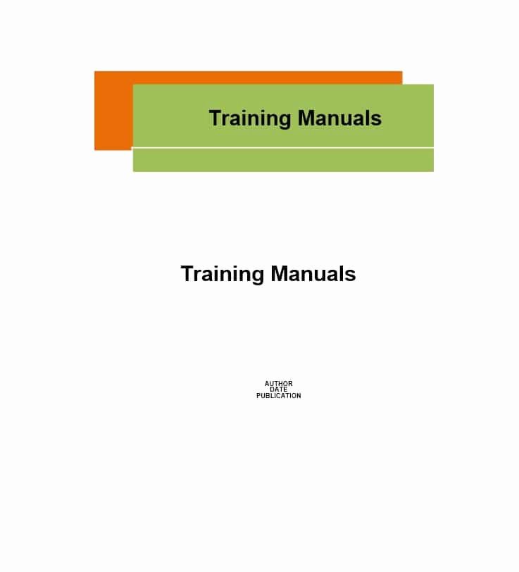 Template for Training Manual Awesome Training Manual 40 Free Templates &amp; Examples In Ms Word
