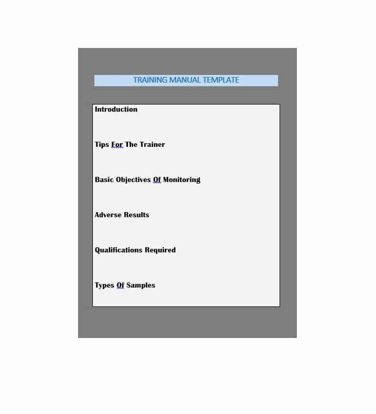 Template for Training Manual Inspirational Training Manual 40 Free Templates &amp; Examples In Ms Word