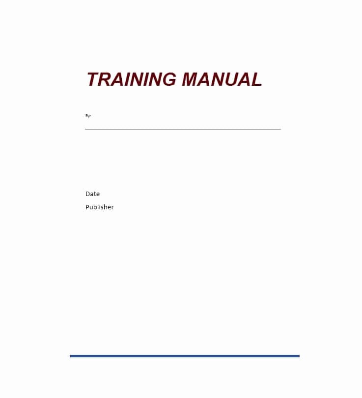 Template for Training Manual Lovely Training Manual 40 Free Templates & Examples In Ms Word