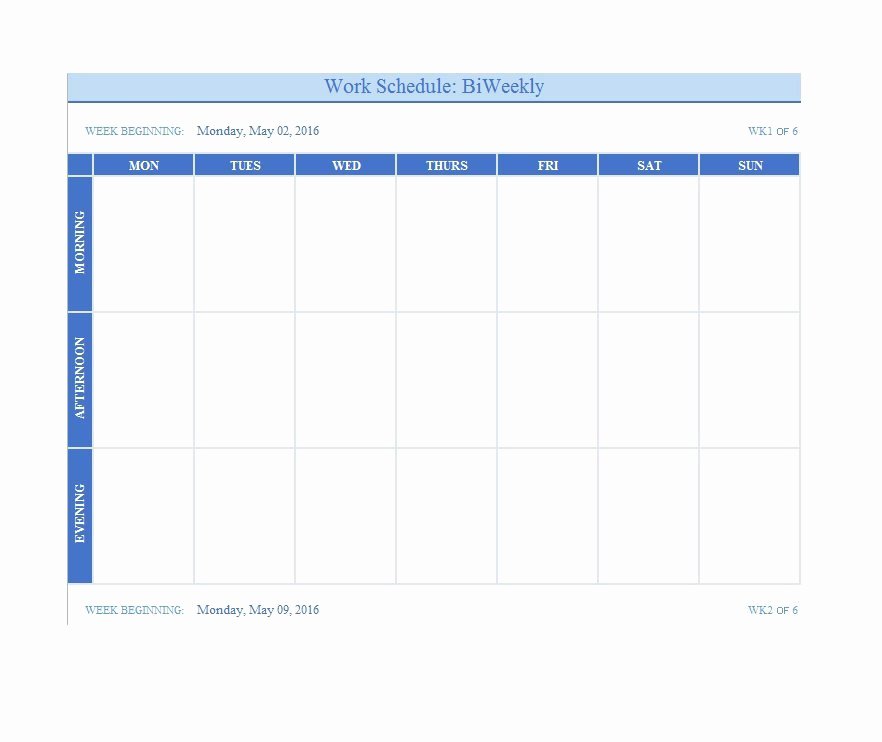 Template for Weekly Schedule Best Of 26 Blank Weekly Calendar Templates [pdf Excel Word]