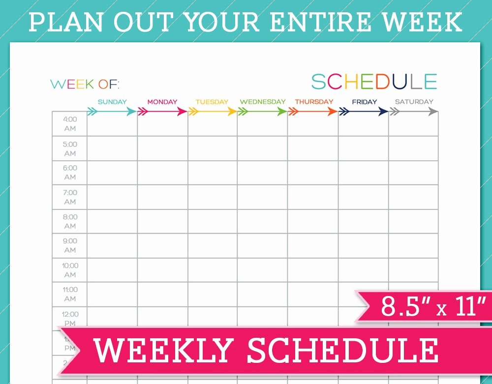 Template for Weekly Schedule Fresh 5 Weekly Schedule Templates Excel Pdf formats