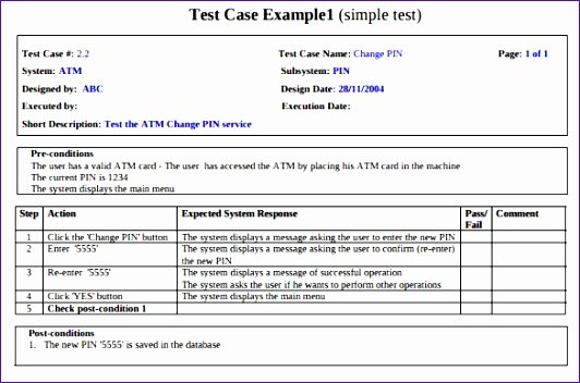 Test Case Template Excel Awesome 8 Test Script Template Excel Exceltemplates Exceltemplates
