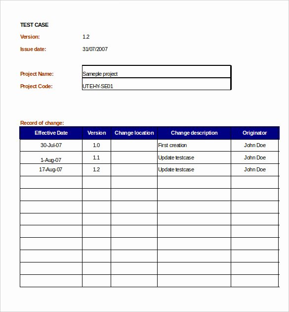 Test Case Template Excel Best Of Test Case Template – 17 Free Word Excel Pdf Documents