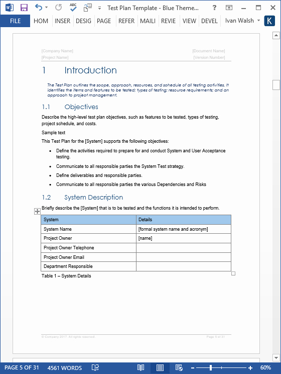 Test Plan Template Excel Fresh Test Plan – Download Ms Word &amp; Excel Template
