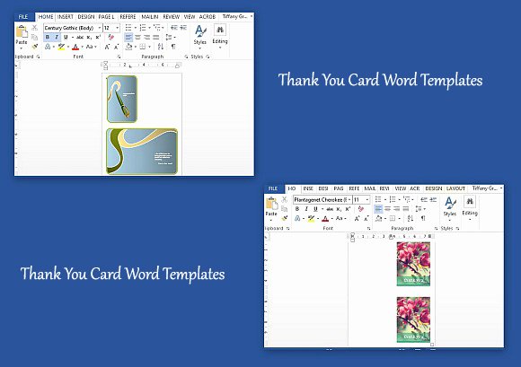 Thank You Card Template Word Fresh Thank You Card Word Templates