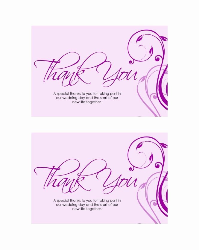 Thank You Cards Template Unique 30 Free Printable Thank You Card Templates Wedding