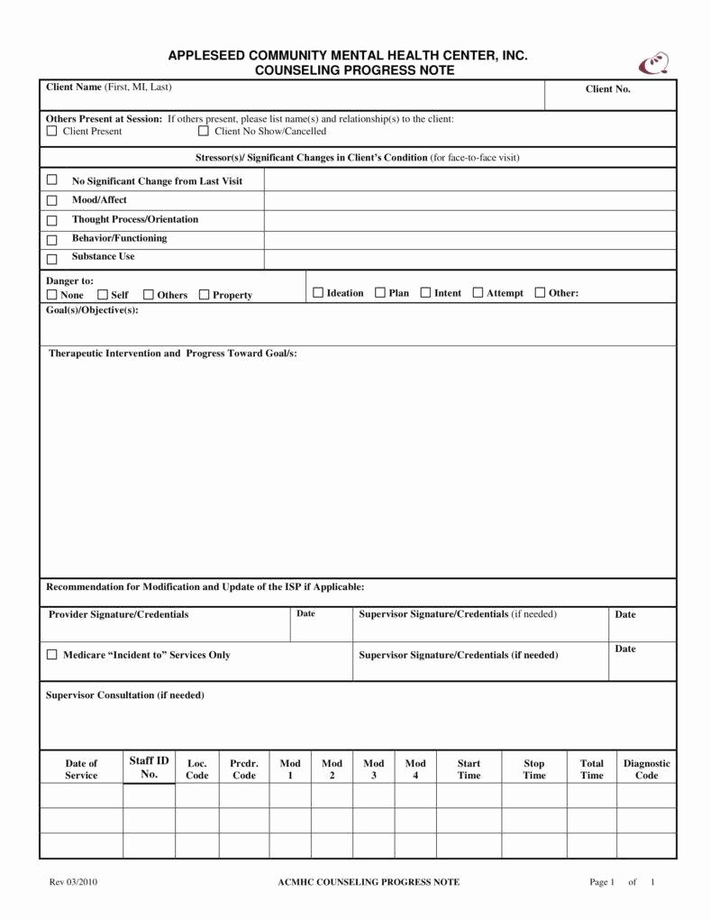 Therapist Progress Notes Template Unique 8 Psychotherapy Note Templates for Good Record Keeping