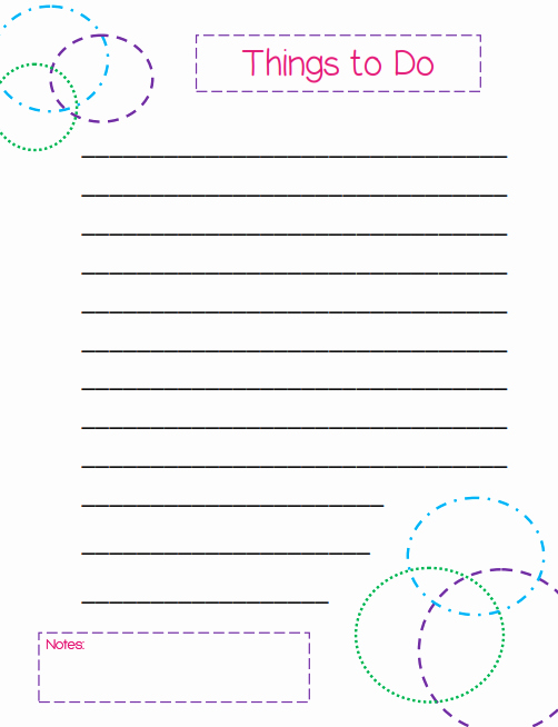 Things to Do List Template Awesome Free Printable to Do Lists – Cute &amp; Colorful Templates