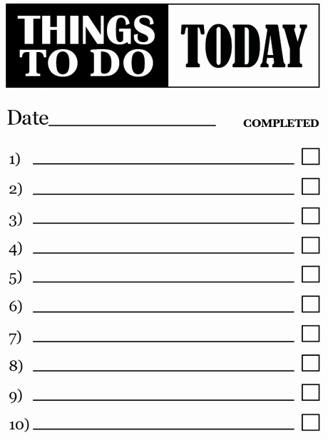 Things to Do List Template Elegant to Do Print Out to Do List