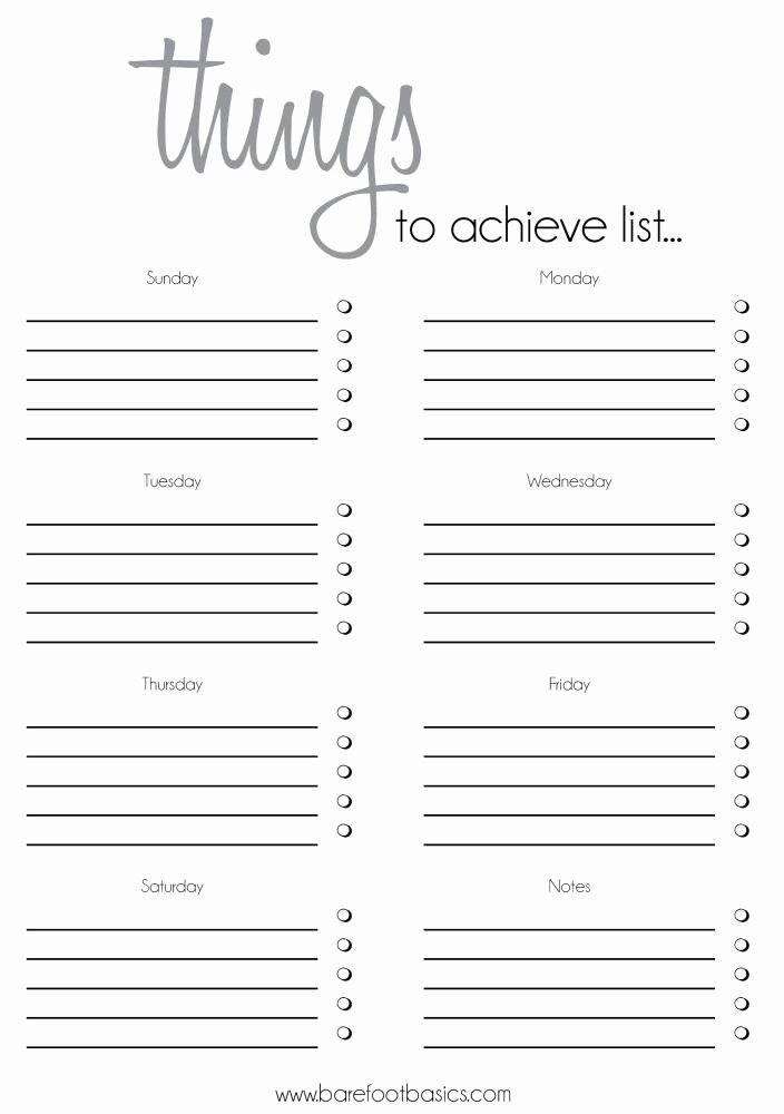 Things to Do List Template Lovely Free Things to Achieve List Printable This is My Current