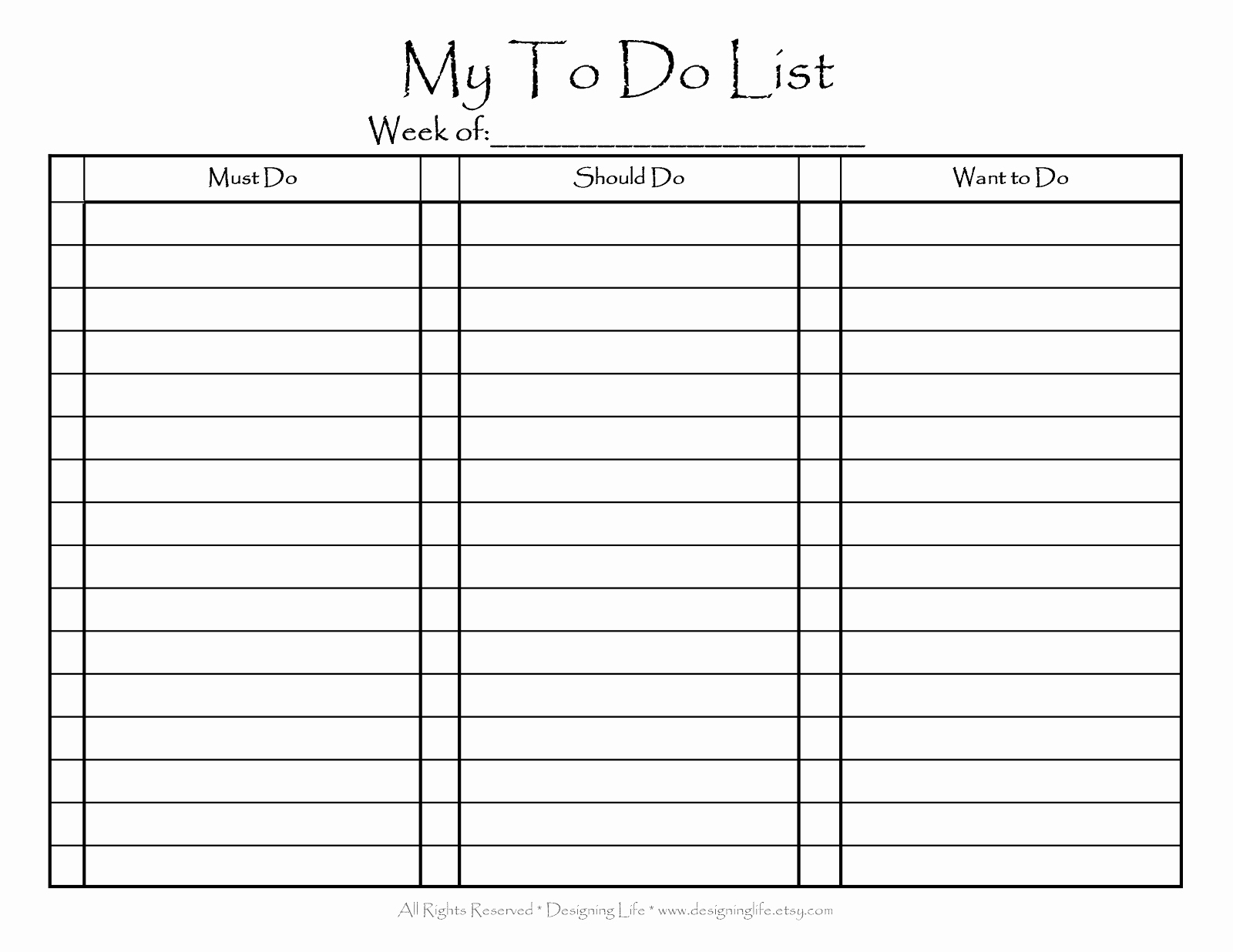 Things to Do List Template Luxury Template List Things to Do Template