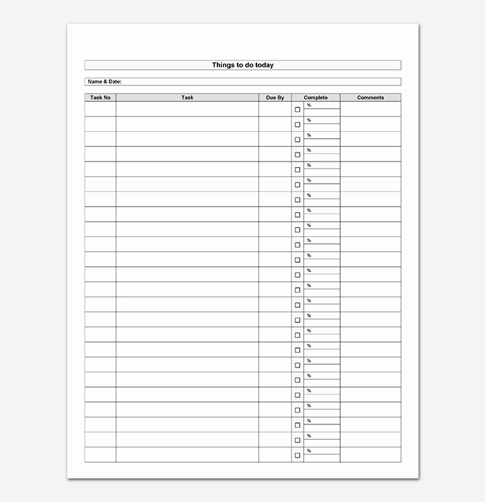 Things to Do List Template Luxury Things to Do List Template 20 Printable Checklists