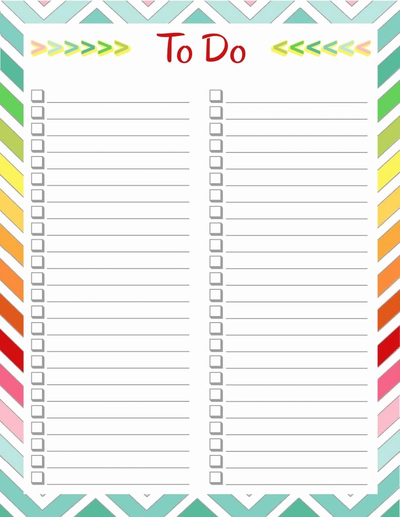 Things to Do List Template Luxury to Do List Printables