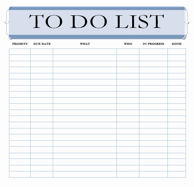 Things to Do Lists Template Awesome 6 to Do List Templates Excel Pdf formats